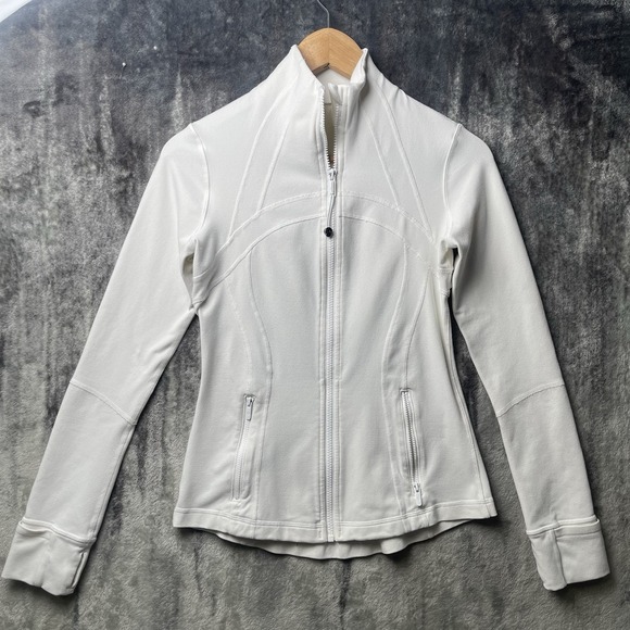 lululemon athletica Jackets & Blazers - Lululemon Define Jacket White Full Zip Slim Fit Performance Athletic Size 6